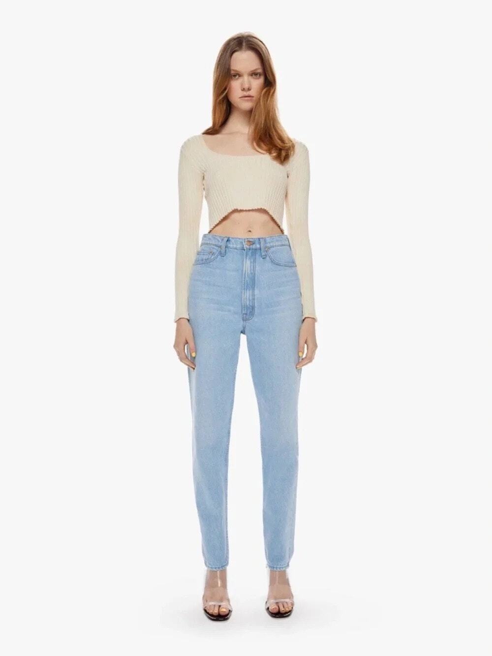 MOTHER SNACKS! High-Waisted Twizzy Skimp Jeans in Just a Nibble Size 24